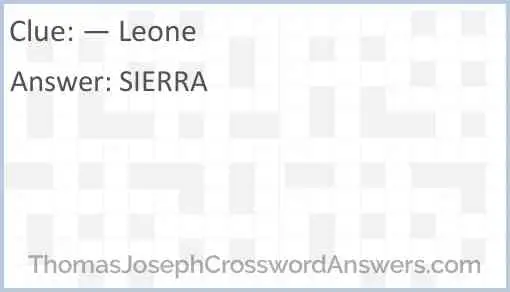 — Leone Answer