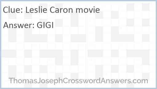 Leslie Caron movie Answer