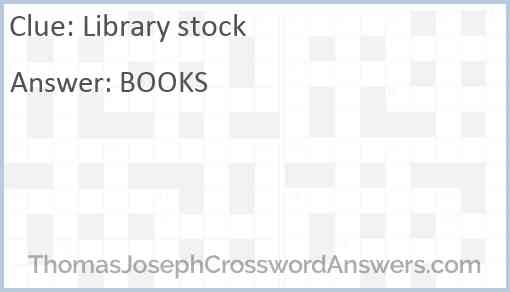 Library stock Answer