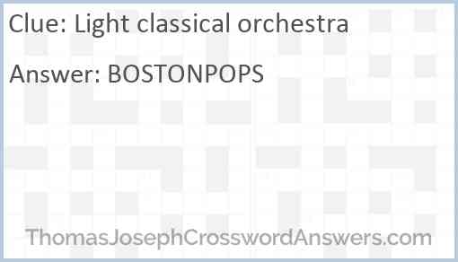 Light classical orchestra Answer