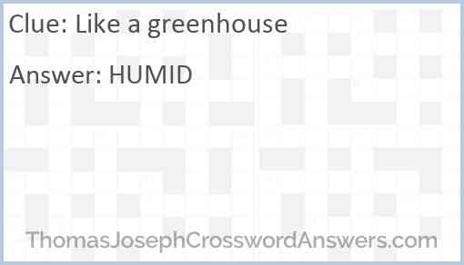 Like a greenhouse Answer
