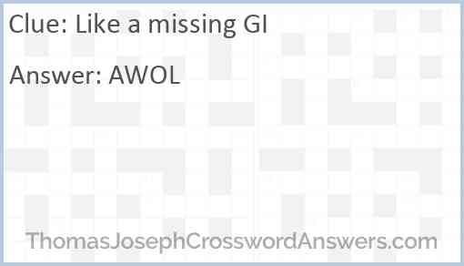 Like a missing GI Answer