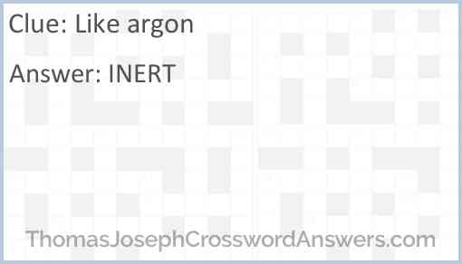 Like argon Answer