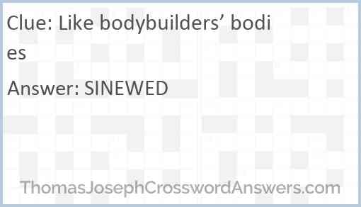 Like bodybuilders’ bodies Answer