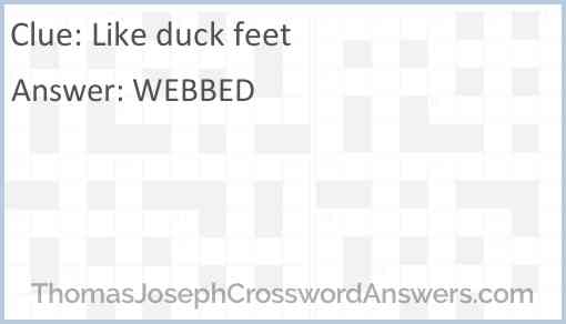 Like duck feet Answer