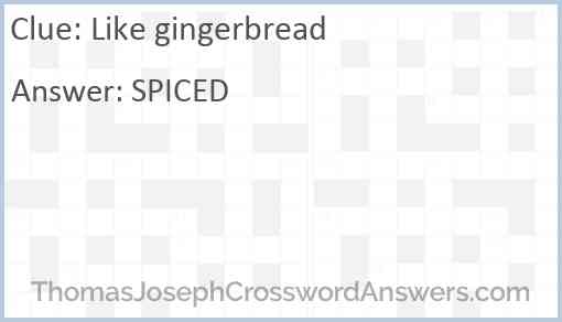 Like gingerbread Answer