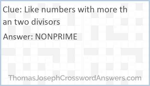 Like numbers with more than two divisors Answer