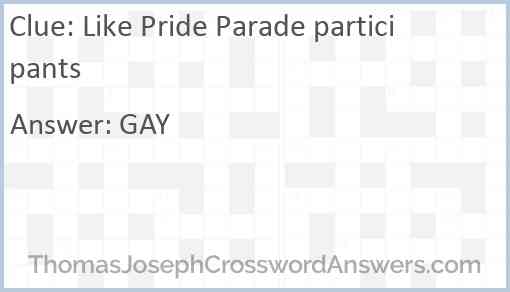 Like Pride Parade participants Answer