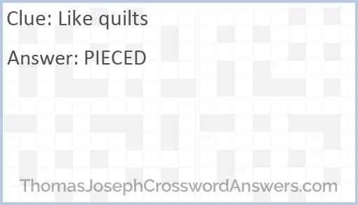 Like quilts Answer