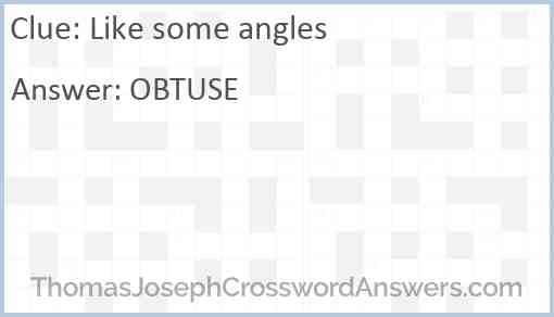 Like some angles Answer