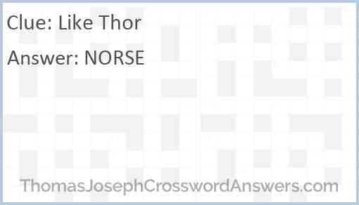 Like Thor Answer