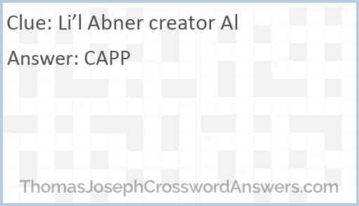 Li’l Abner creator Al Answer