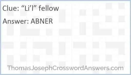 “Li’l” fellow Answer