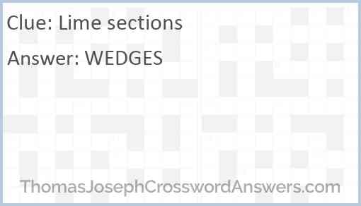 Lime sections Answer