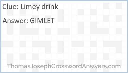Limey drink Answer