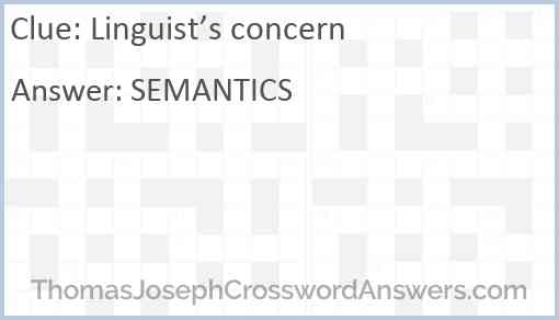Linguist’s concern Answer