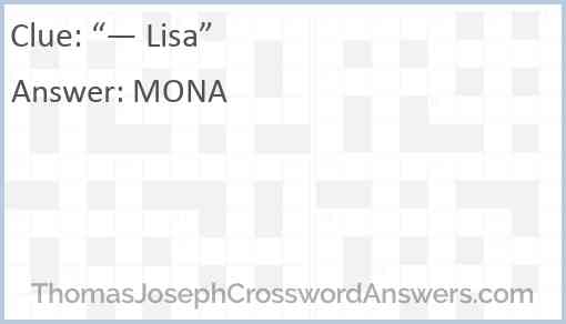 “— Lisa” Answer