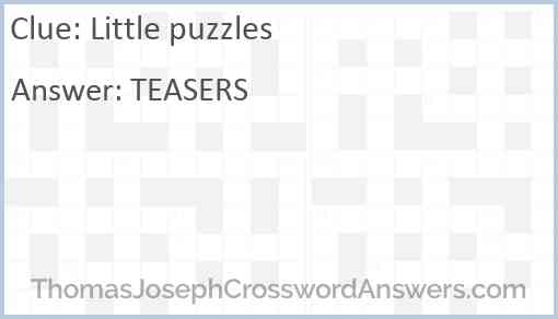 Little puzzles Answer