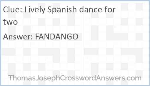 Lively Spanish dance for two Answer