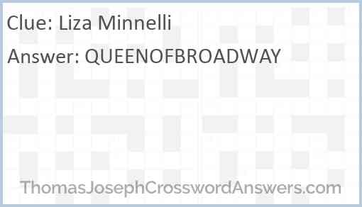 Liza Minnelli Answer