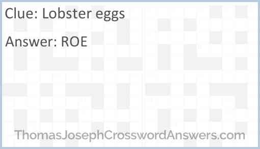 Lobster eggs Answer