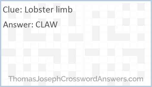 Lobster limb Answer