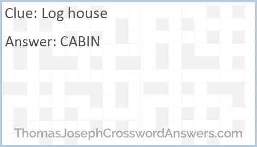 Log house Answer