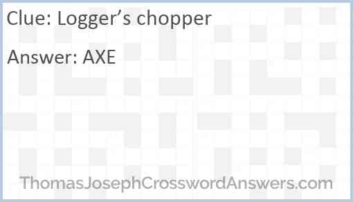 Logger’s chopper Answer