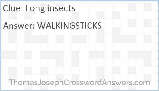 Long insects Answer