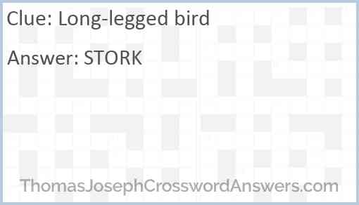 Long-legged bird Answer