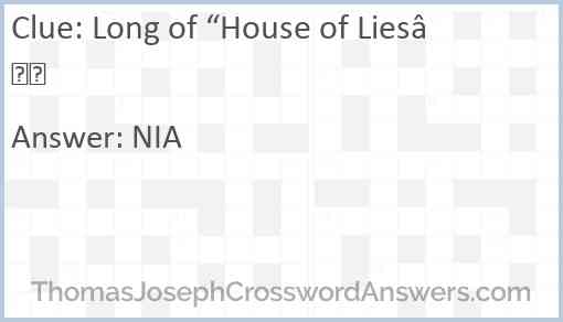 Long of “House of Lies” Answer