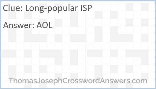 Long-popular ISP Answer