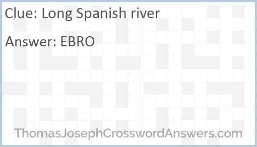 Long Spanish river Answer