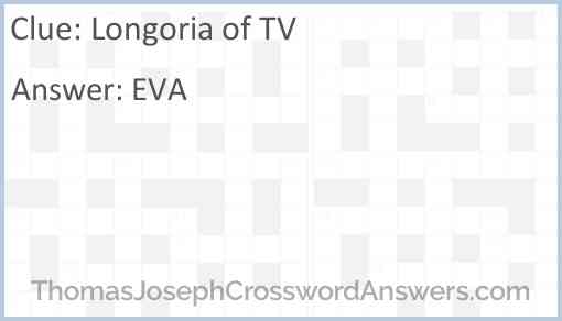 Longoria of TV Answer
