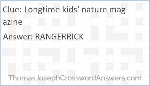 Longtime kids' nature magazine Answer