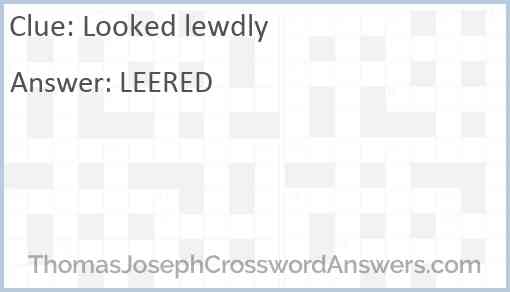 Looked lewdly Answer