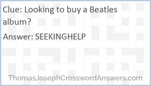 Looking to buy a Beatles album? Answer