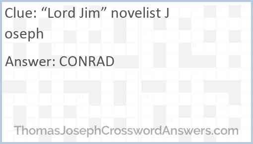 “Lord Jim” novelist Joseph Answer