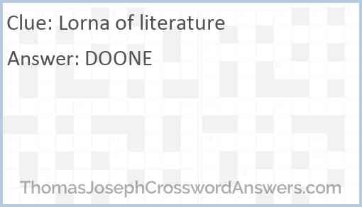 Lorna of literature Answer
