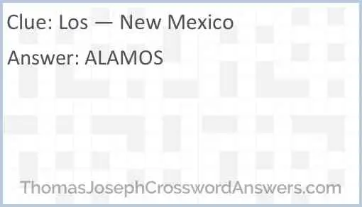Los — New Mexico Answer