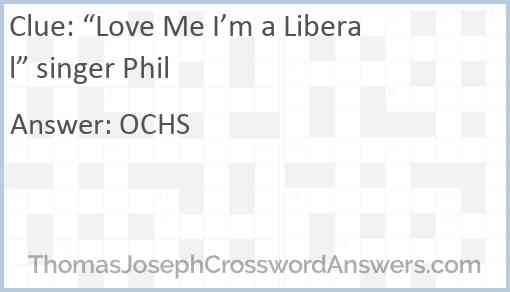 “Love Me I’m a Liberal” singer Phil Answer