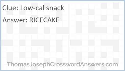 Low-cal snack Answer