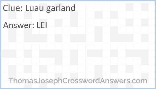 Luau garland Answer