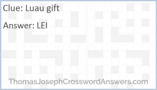 Luau gift Answer