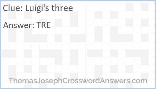 Luigi’s three Answer