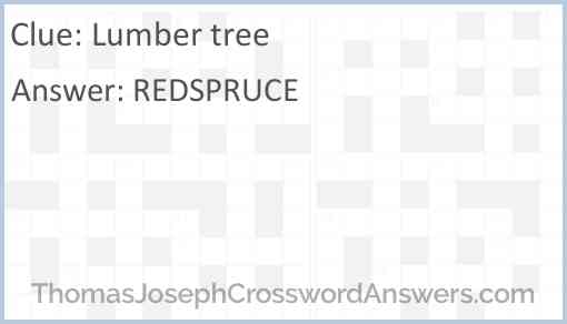 Lumber tree Answer