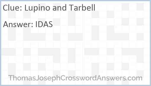 Lupino and Tarbell Answer