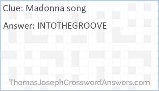 Madonna song Answer