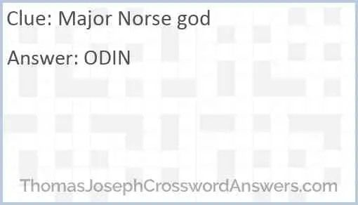 Major Norse god Answer