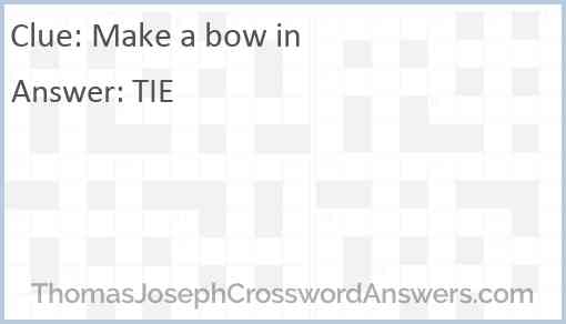Make a bow in Answer